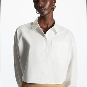COS Clothing cropped poplin shirt size 12
